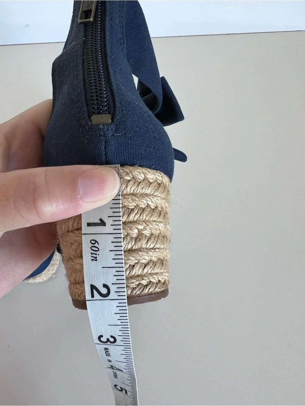 Ugg Women's Traci Espadrille Wedge Navy Blue Wrap Ankle Bow Sandal Resortwear